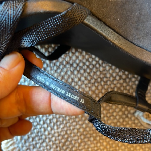 Prada (authentic) platforms 2” platform, 4 1/2” heel. Black with Prada logo. - Picture 9 of 10